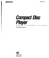 Sony CDP-297-CDP-397 - Owners Manual